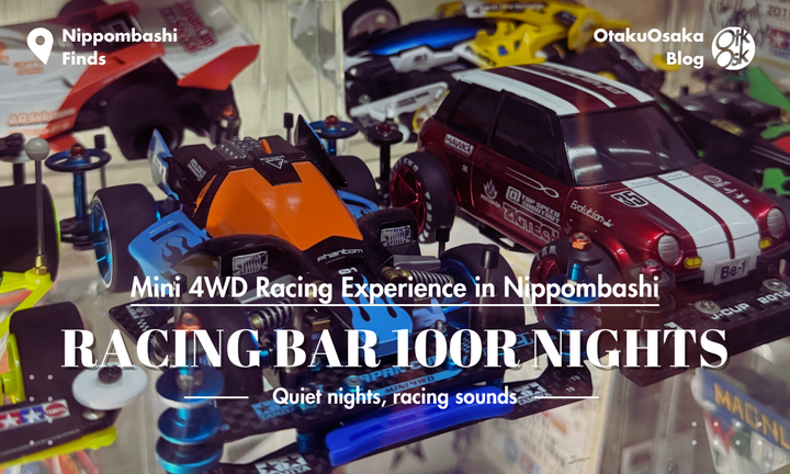 Experience Mini 4WD racing in Nippombashi; build, race, and drink at Racing BAR 100R